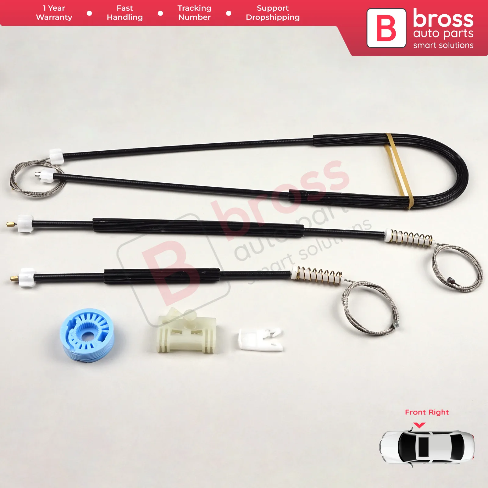 Bross Auto Parts BWR680 Electrical Power Window Regulator Repair Kit Front Right Door for Peugeot 307 Cabriolet CC 2003-2008
Bross Auto Parts BWR680 Electrical Power Window Regulator Repair Kit Front Right Door for Peugeot 307 Cabriolet CC 2003-2008