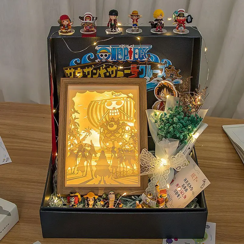 One Piece Figure Office Peripheral Luffy Chopper Zoro Sanji Paper Carving Lamp Birthday Gift Gift Box for Friends
One Piece Figure Office Peripheral Luffy Chopper Zoro Sanji Paper Carving Lamp Birthday Gift Gift Box for Friends
