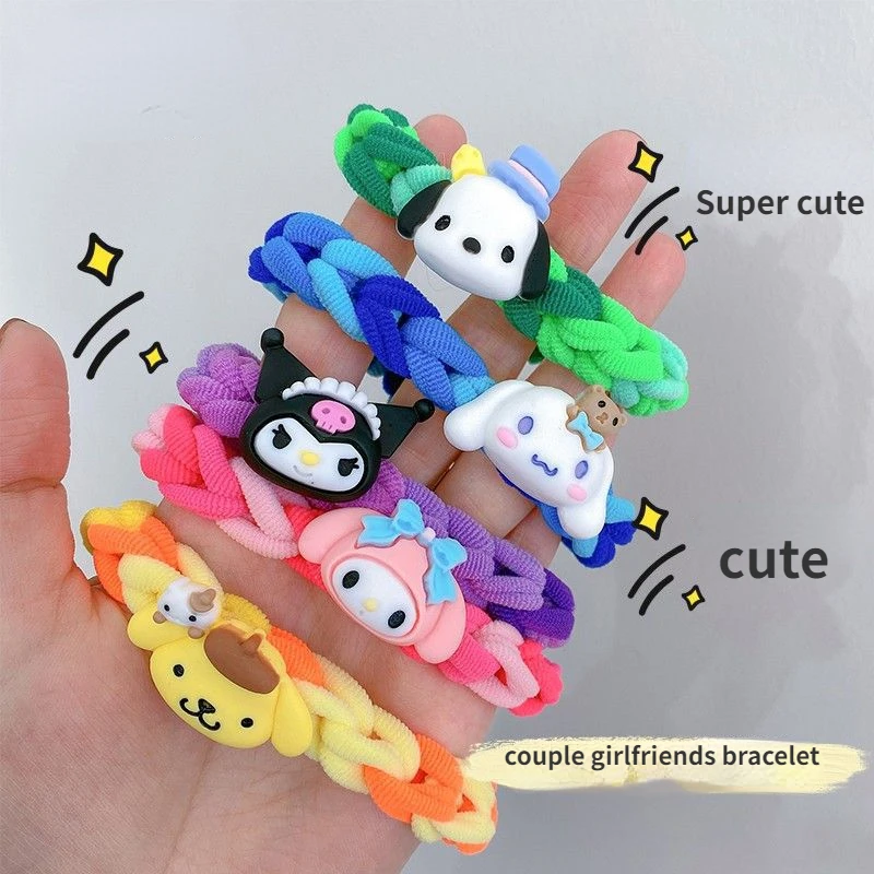 Милый Sanrio Kuromi Ручная Веревка подарок плетеная резинка для волос бойфренд и девушка двойное кольцо для волос
Милый Sanrio Kuromi Ручная Веревка подарок плетеная резинка для волос бойфренд и девушка двойное кольцо для волос