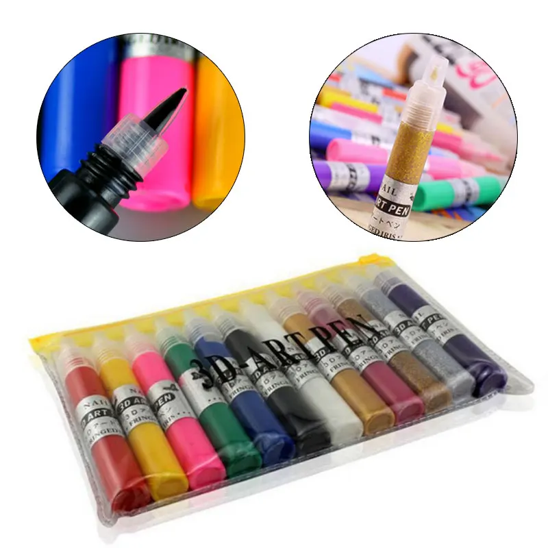 12Colors Painting Gel Nail Polish Pen DIY Nail Art Design Varnishes Painting Drawing Manicure Tools
12Colors Painting Gel Nail Polish Pen DIY Nail Art Design Varnishes Painting Drawing Manicure Tools