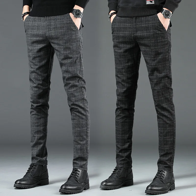 2022 Men's Spring and Autumn New One Trousers Youth Casual Skinny Slim Fit Plaid Pants
2022 Men's Spring and Autumn New One Trousers Youth Casual Skinny Slim Fit Plaid Pants