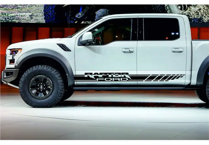 Ford RAPTOR - 2pcs side Stripe body decal vinyl graphics sticker logo high quality !
Ford RAPTOR - 2pcs side Stripe body decal vinyl graphics sticker logo high quality !