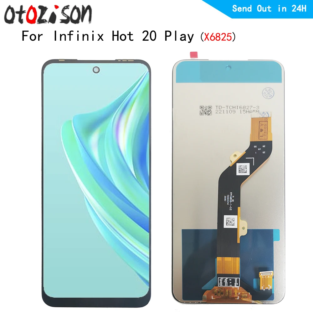 X6825 ЖК-дисплей 6 82 дюйма IPS для Infinix Hot 20 Play с цифровым преобразователем сенсорной