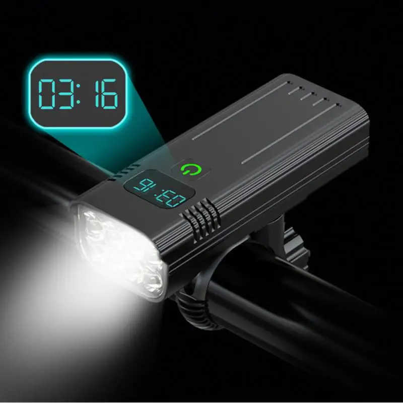 5200mAh Bicycle Light 6/8 T6 LED Digital Display Bike Front Light USB Chargeable Rainproof Cycling Headlight As Power Bank
5200mAh Bicycle Light 6/8 T6 LED Digital Display Bike Front Light USB Chargeable Rainproof Cycling Headlight As Power Bank
