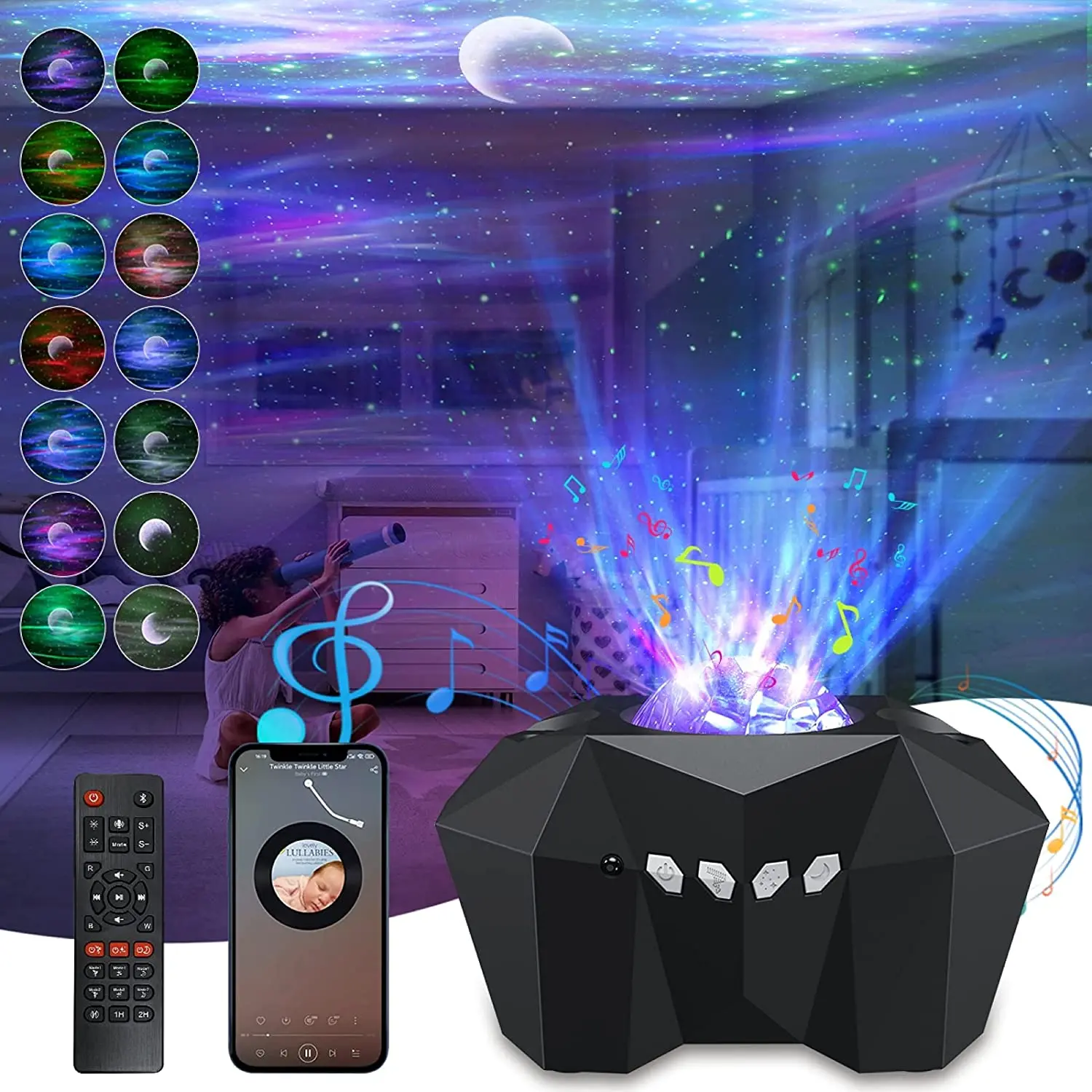 North Light Galaxy Starry Sky Projector Space Aurora Night Light Star Projector Nebula Moon Lamp with Bluetooth Music Speaker
North Light Galaxy Starry Sky Projector Space Aurora Night Light Star Projector Nebula Moon Lamp with Bluetooth Music Speaker