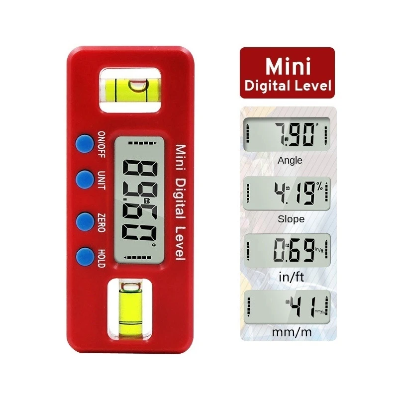 Mini electronic Precision Digital Level Angle Gauge mIni 360° Measuring Digital Inclinometer Universal Bevel Protractor Tool
Mini electronic Precision Digital Level Angle Gauge mIni 360° Measuring Digital Inclinometer Universal Bevel Protractor Tool