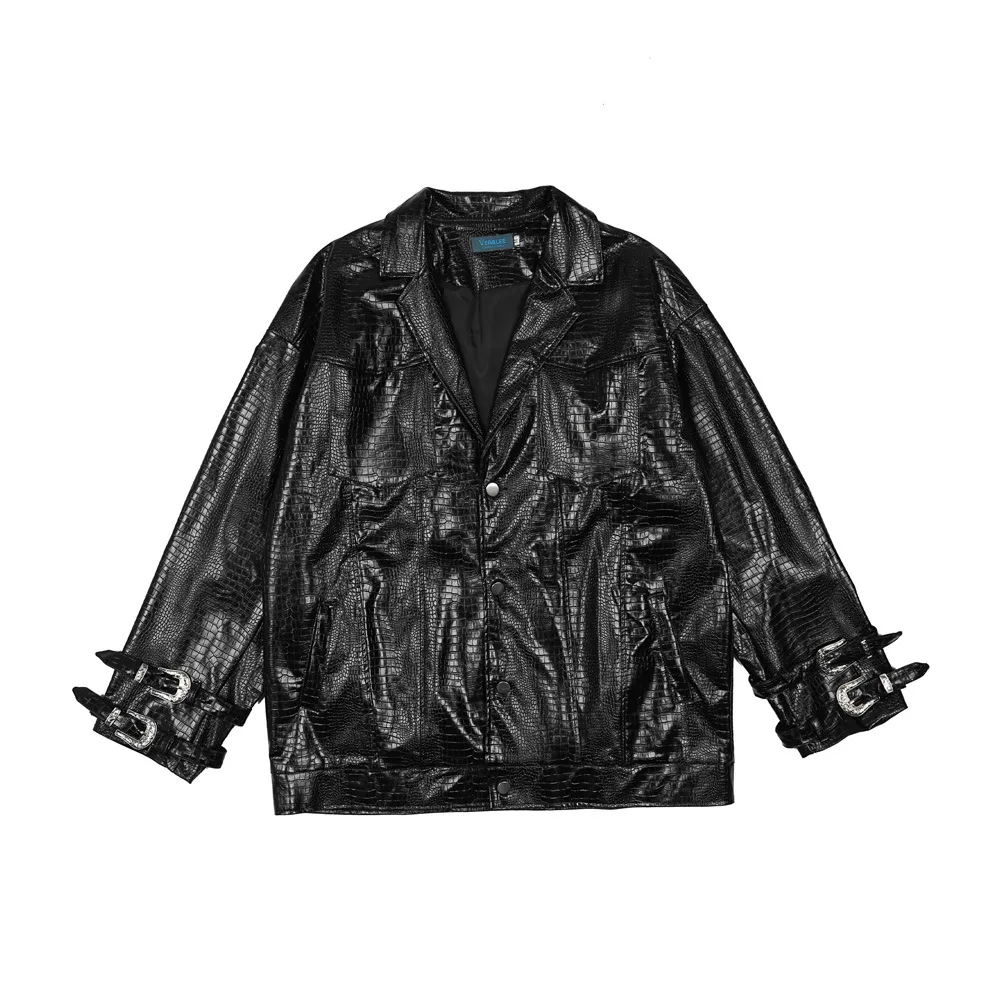 Spring Autumn Men Leather Jacket PU High Street Streetwear Fashion Loose 2022 Hip Hop Motorcycle Jacket Black Top Men's Jacket
Spring Autumn Men Leather Jacket PU High Street Streetwear Fashion Loose 2022 Hip Hop Motorcycle Jacket Black Top Men's Jacket
