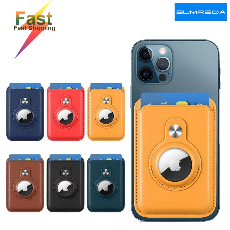 For AirTag Macsafe Wallet Case for iPhone 13 12 Pro Max Magnetic Back Leather Wallet Card Holder Cover With For AirTag Pocket 
For AirTag Macsafe Wallet Case for iPhone 13 12 Pro Max Magnetic Back Leather Wallet Card Holder Cover With For AirTag Pocket