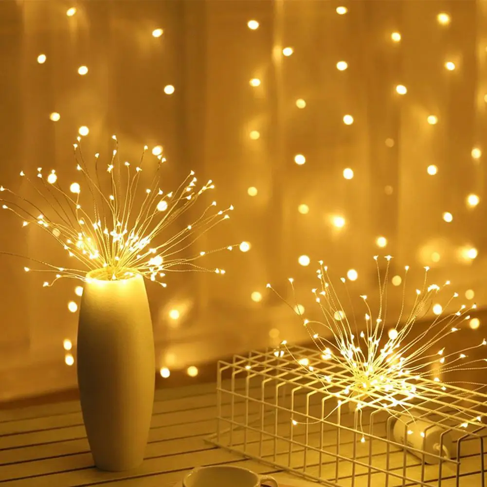 160 LED Firework String Light Copper Wire Plastic Warm White/Colorful Novelty Lighting Bedroom Wedding Decorative Accessories
160 LED Firework String Light Copper Wire Plastic Warm White/Colorful Novelty Lighting Bedroom Wedding Decorative Accessories