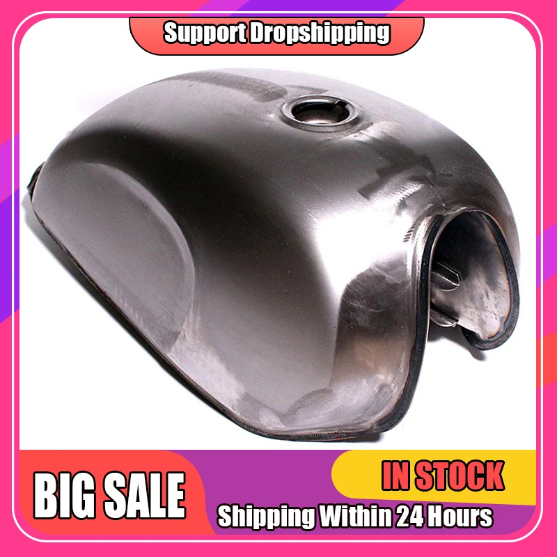 9L Universal Motorcycle Gas Fuel Tank Oil Box Raw Bare Metal Cafe Racer Scrambler For CFMOTO Mandrill Retro Appearance Design 
9L Universal Motorcycle Gas Fuel Tank Oil Box Raw Bare Metal Cafe Racer Scrambler For CFMOTO Mandrill Retro Appearance Design