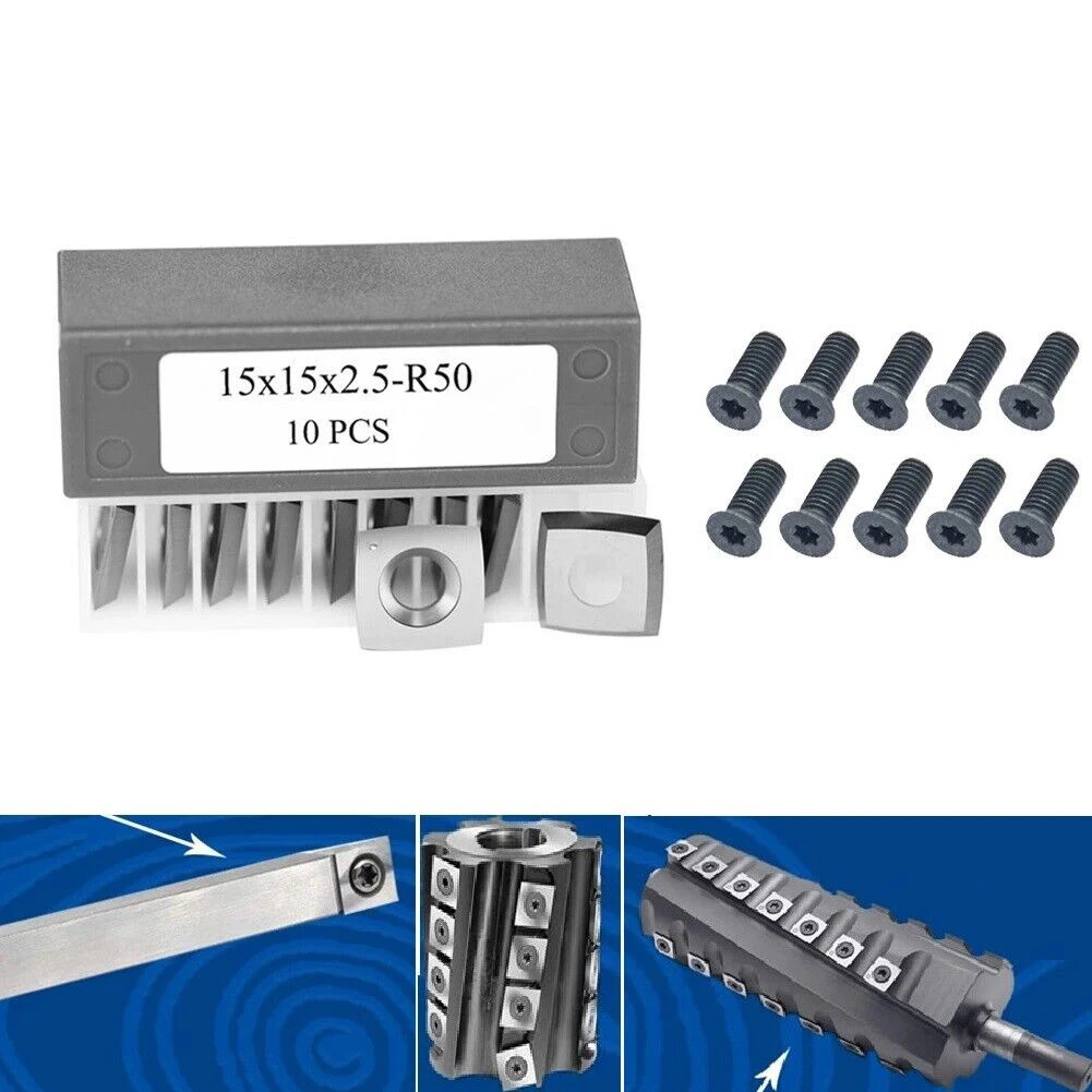 Brand New Inserts Blade Cutters R50 Radius Replace Screws Square Tool Woodworking 10pcs 15x15x2.5mm 2in 30 Degree
Brand New Inserts Blade Cutters R50 Radius Replace Screws Square Tool Woodworking 10pcs 15x15x2.5mm 2in 30 Degree
