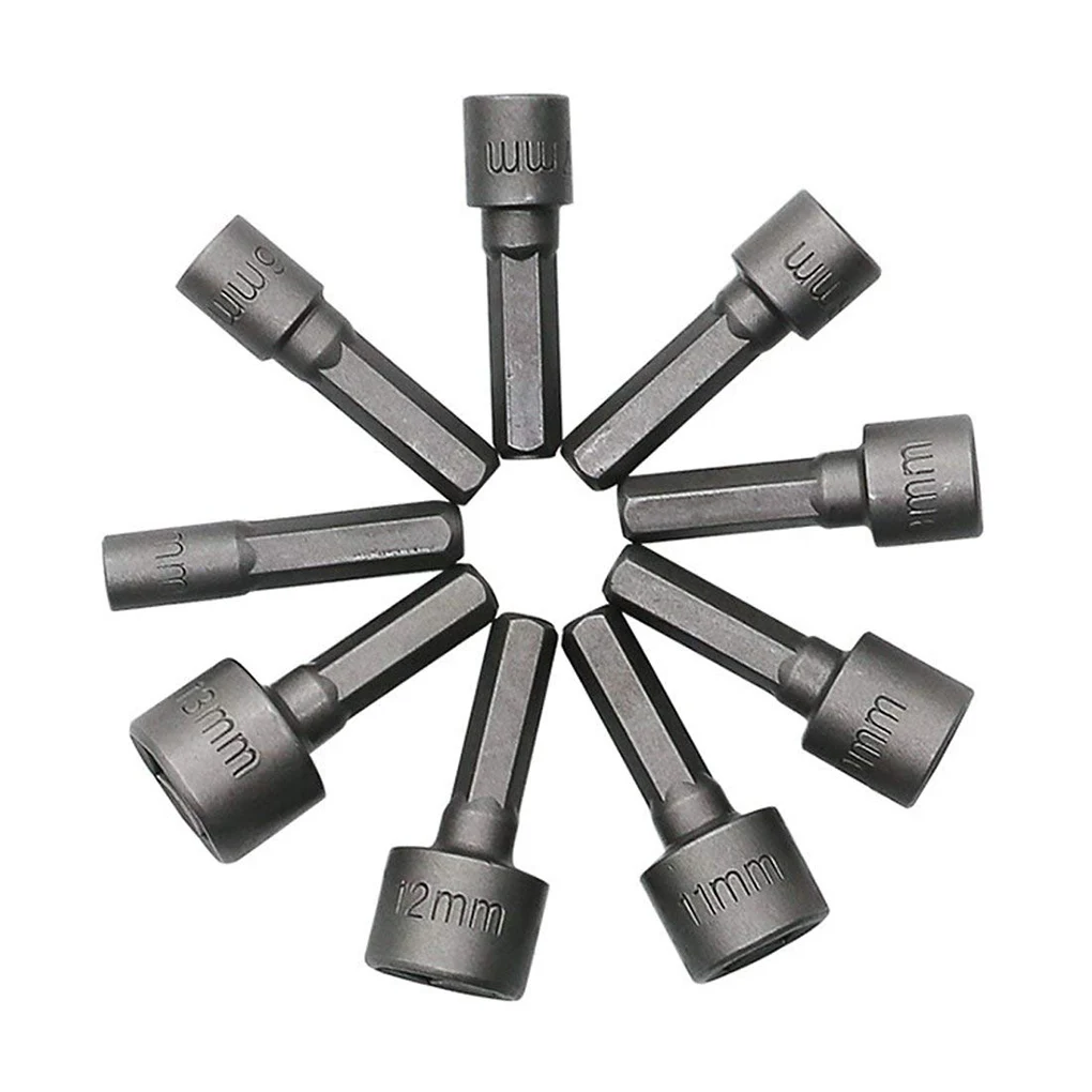 9pcs 5-13mm Hex Shank Set Steel Power Nut Driver Drill Bit Set Hex Shank Metric Socket Wrench Adapter Kit Tools
9pcs 5-13mm Hex Shank Set Steel Power Nut Driver Drill Bit Set Hex Shank Metric Socket Wrench Adapter Kit Tools