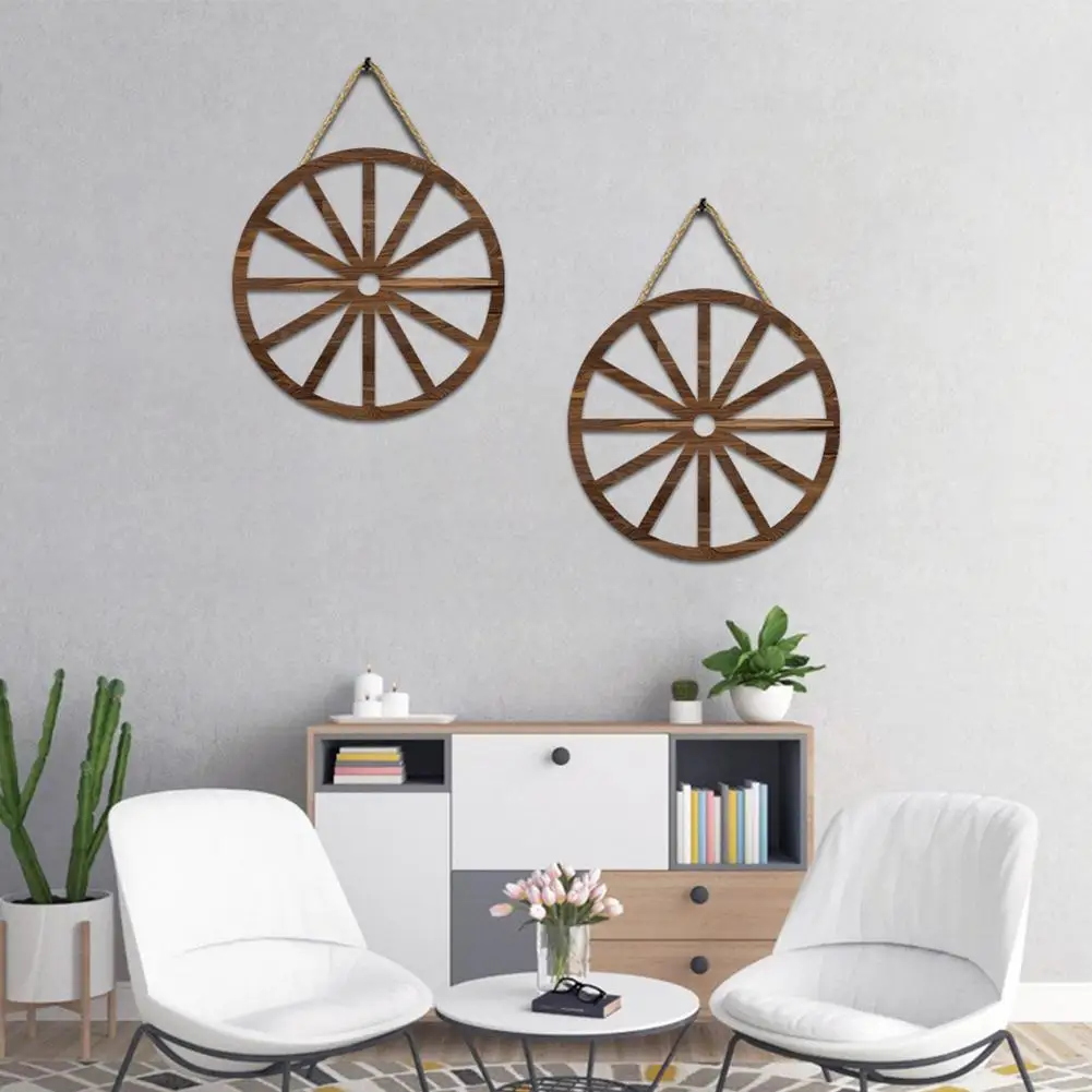 2pcs Wall Hanging Vintage Wooden Wheel Hanging Pendant Wall Decoration For Home Wall Bar Decor Art Craft
2pcs Wall Hanging Vintage Wooden Wheel Hanging Pendant Wall Decoration For Home Wall Bar Decor Art Craft