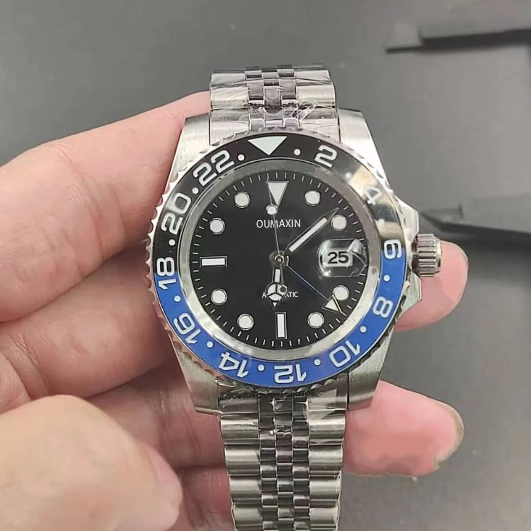 40 мм мужской роскошный бренд часов автоматическое оборудование GMT часы черный циферблат 904 часы из нержавеющей стали автоматическое оборудование
40 мм мужской роскошный бренд часов автоматическое оборудование GMT часы черный циферблат 904 часы из нержавеющей стали автоматическое оборудование