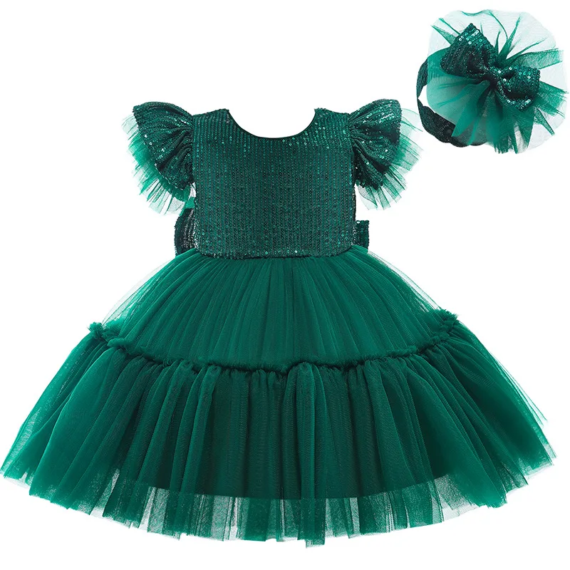 Solid Princess Dresses + Headband Kids Christmas Party Evening Events Baby Birthday Costume For Girls Children Clothe 1-5 Y
Solid Princess Dresses + Headband Kids Christmas Party Evening Events Baby Birthday Costume For Girls Children Clothe 1-5 Y