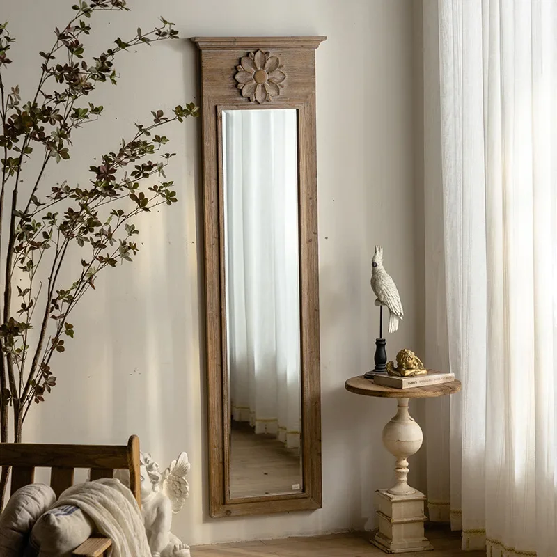 New Chinese style carved wall decoration, full body mirror, retro style shooting props wholesale, new floor mirrors for homestay 
New Chinese style carved wall decoration, full body mirror, retro style shooting props wholesale, new floor mirrors for homestay