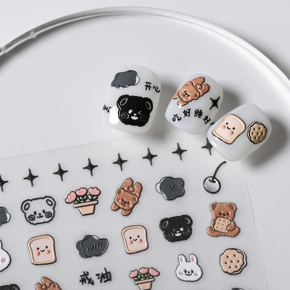 1pc Cute Bear Rabbit Bread Nail Art Sticker 3D Relief Food Nail Decals Nail Decorations Nail Design DIY Manicure Accessories
1pc Cute Bear Rabbit Bread Nail Art Sticker 3D Relief Food Nail Decals Nail Decorations Nail Design DIY Manicure Accessories