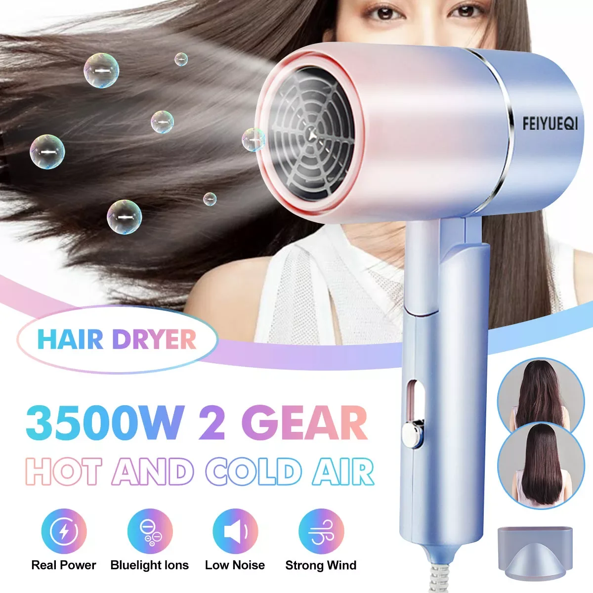 NEW 3500W Hair Dryer Salon Dryer 2 gear 220V Strong Wind Hot &Cold Wind Air Water Ionic Hammer Blower Electric Hair Drye
NEW 3500W Hair Dryer Salon Dryer 2 gear 220V Strong Wind Hot &Cold Wind Air Water Ionic Hammer Blower Electric Hair Drye