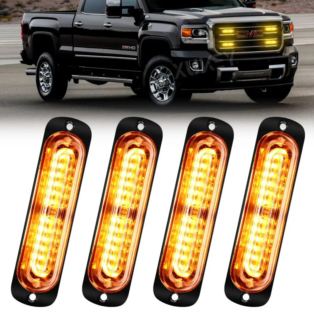 4pcs 12V 24V 12LED Strobe Warning Grille Hazard Flash Light bar Car Truck PIckup SUV Beacon Lamp Amber Yellow Traffic Waterproof
4pcs 12V 24V 12LED Strobe Warning Grille Hazard Flash Light bar Car Truck PIckup SUV Beacon Lamp Amber Yellow Traffic Waterproof