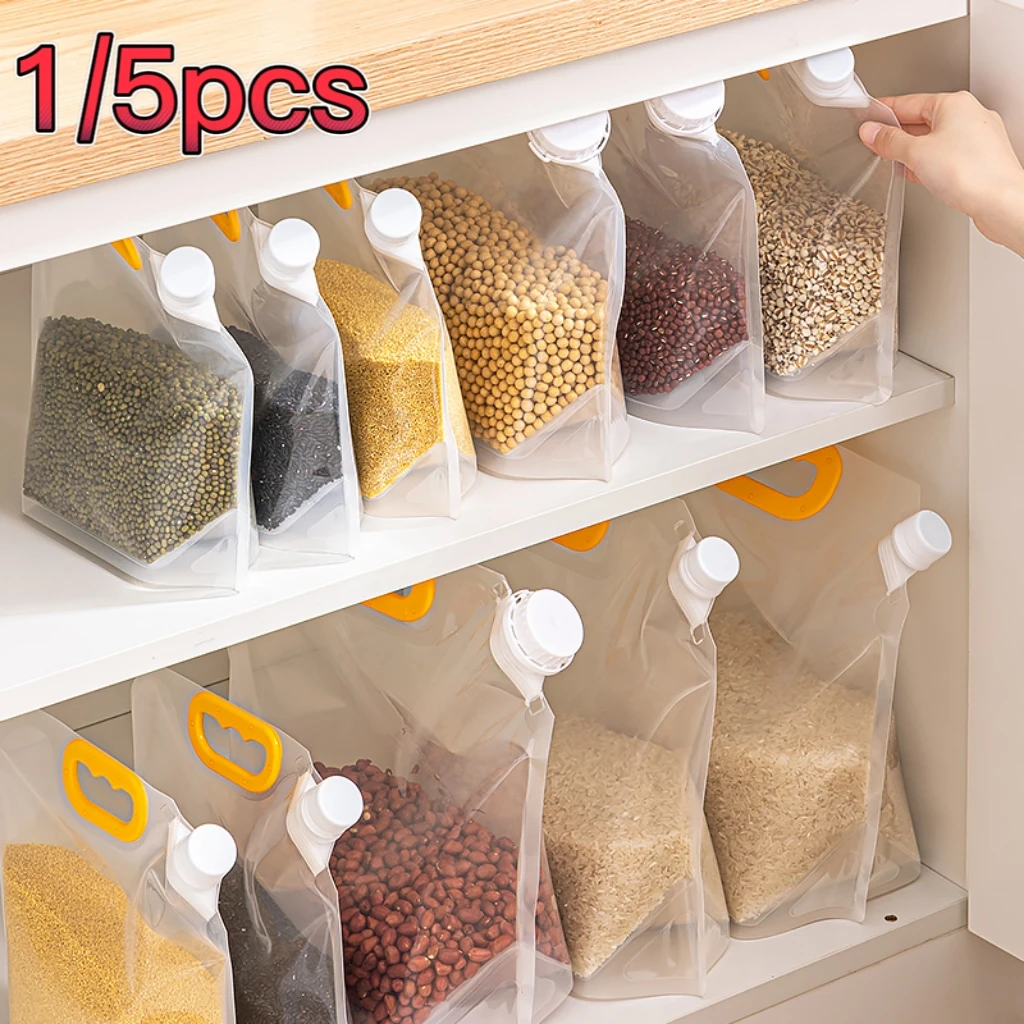 Tools Moisture-proof Sealed 1/5pcs Rice Packaging Storage Storage Grain Kitchen Transparent Bag Insect-proof Bag Kitchen Bag
Tools Moisture-proof Sealed 1/5pcs Rice Packaging Storage Storage Grain Kitchen Transparent Bag Insect-proof Bag Kitchen Bag