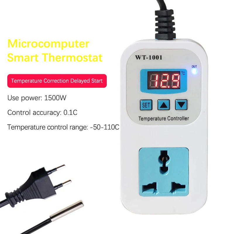 WT-1001 Smart Thermostat Digital Temperature Controller Socket Outlet Switch Sensor
WT-1001 Smart Thermostat Digital Temperature Controller Socket Outlet Switch Sensor