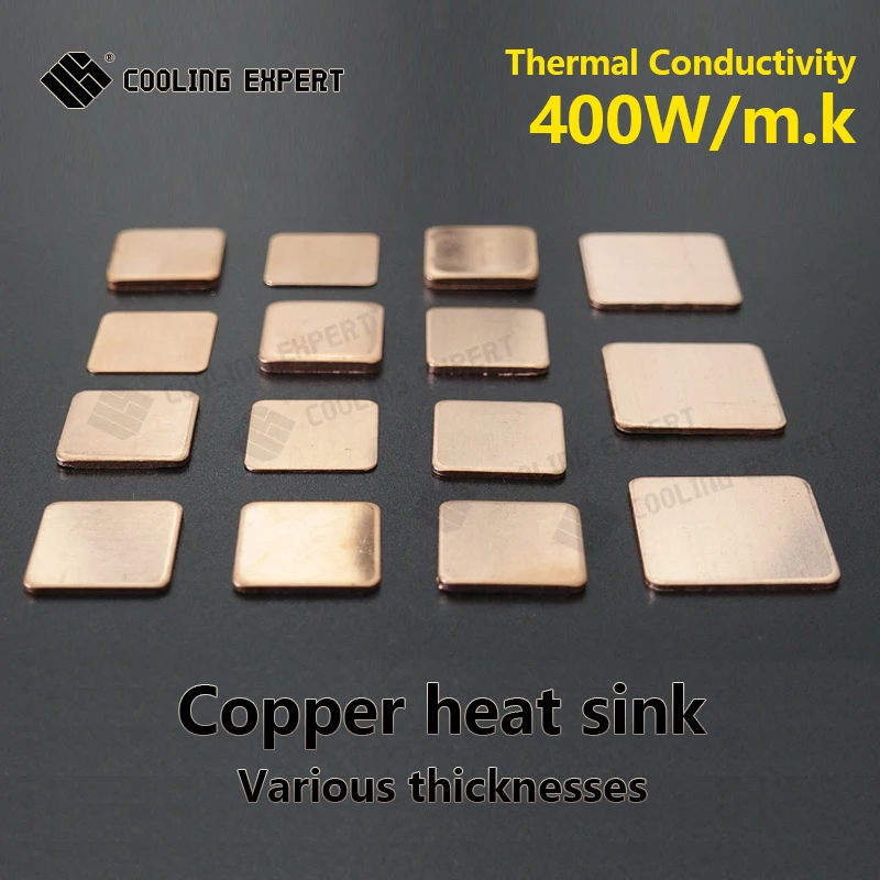 Cooling Expert 20x20mm Thermal Pad Copper Gasket Thermal Pad Copper Sheet for Laptop GPU CPU VGA Chip Computer Component Cooling
Cooling Expert 20x20mm Thermal Pad Copper Gasket Thermal Pad Copper Sheet for Laptop GPU CPU VGA Chip Computer Component Cooling