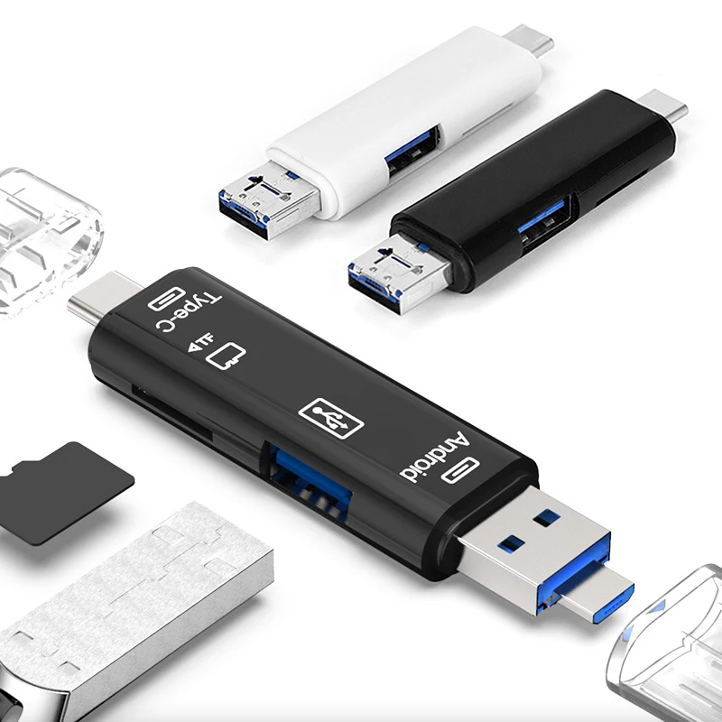 Usb 2.0 Card Reader Adapter Type C USB Micro USB Memory TF OTG Micro Card Reader Flash Drive Smart Memory Card Reader Adapter
Usb 2.0 Card Reader Adapter Type C USB Micro USB Memory TF OTG Micro Card Reader Flash Drive Smart Memory Card Reader Adapter