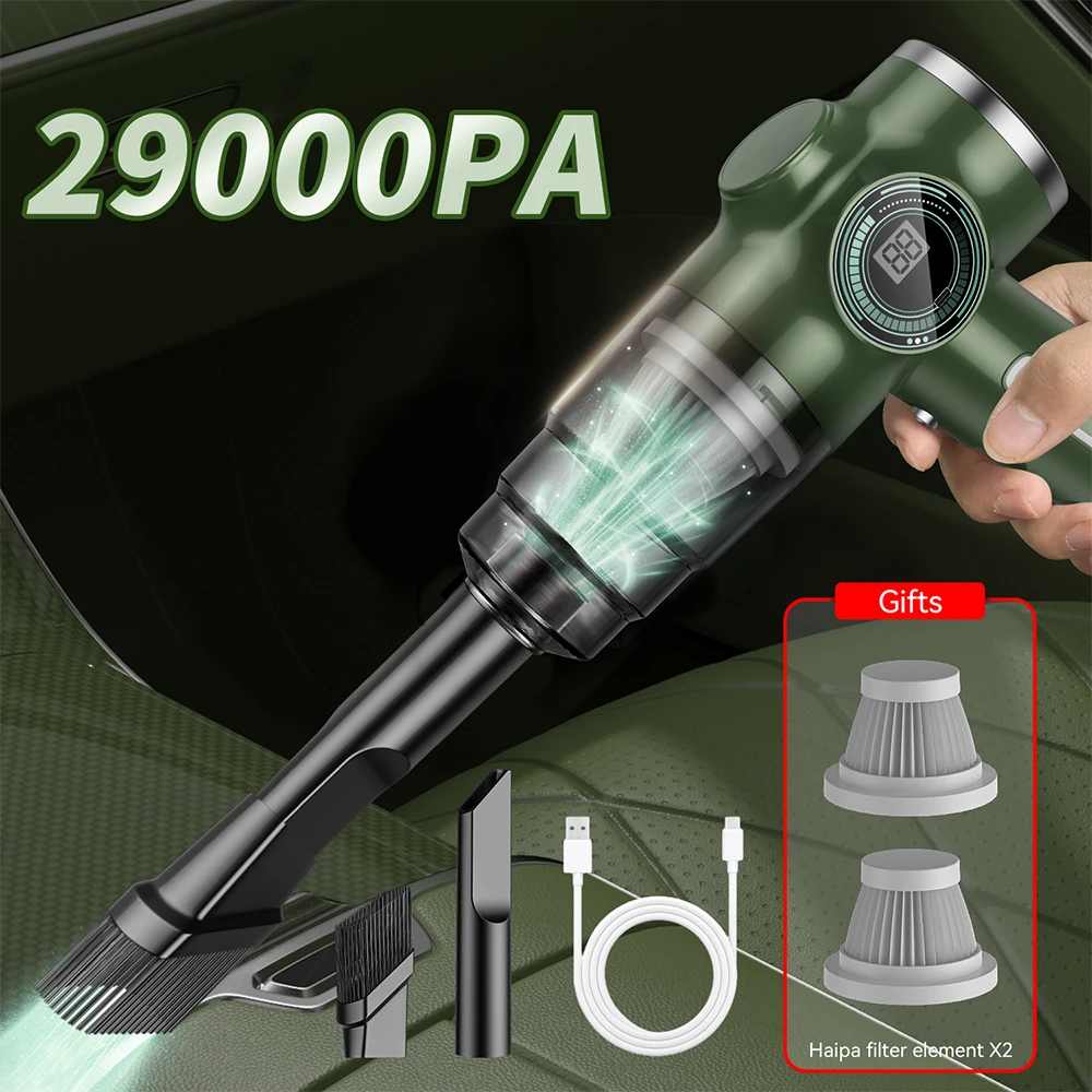 Новый беспроводной автомобильный пылесос 29000Pa, портативный пылесос, ручной мини-автомобильный мощный пылесос для автомобиля, бытовая техника
Новый беспроводной автомобильный пылесос 29000Pa, портативный пылесос, ручной мини-автомобильный мощный пылесос для автомобиля, бытовая техника