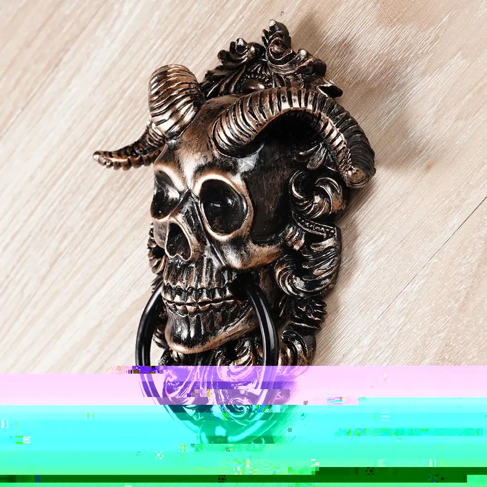 1pc Gothic Style Horned God Skull Hanging Door Knocker Mysterious Wall Sheep Skull Door Ornament Handle Resin Pendant Y7w6
1pc Gothic Style Horned God Skull Hanging Door Knocker Mysterious Wall Sheep Skull Door Ornament Handle Resin Pendant Y7w6