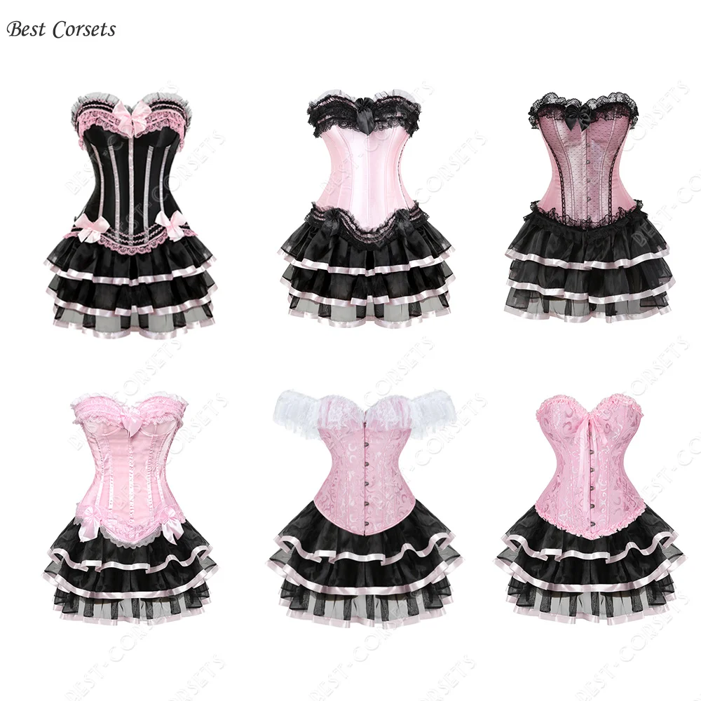 Pink Corset Dress Plus Size Victorian Corset With Skirt Outfit Set Short Lace Tutu Dress With Pink Corset
Pink Corset Dress Plus Size Victorian Corset With Skirt Outfit Set Short Lace Tutu Dress With Pink Corset
