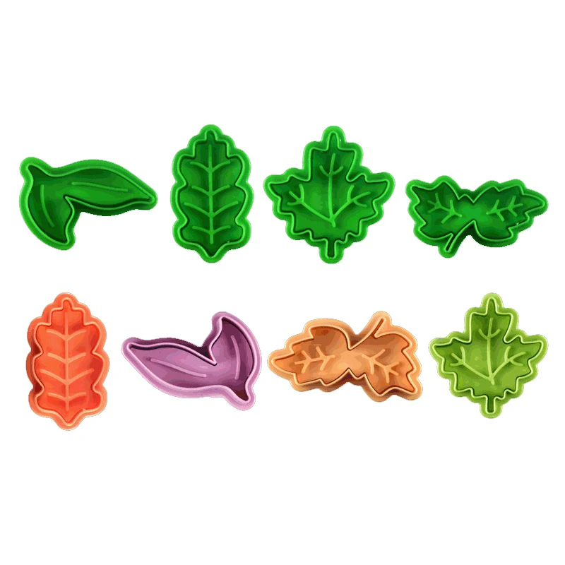 4Pcs Leaf Press Cookie Cutter Plastic Biscuit Baking Fruit Knife Kitchen Cake Mold Tools Strips Embossing Printing
4Pcs Leaf Press Cookie Cutter Plastic Biscuit Baking Fruit Knife Kitchen Cake Mold Tools Strips Embossing Printing