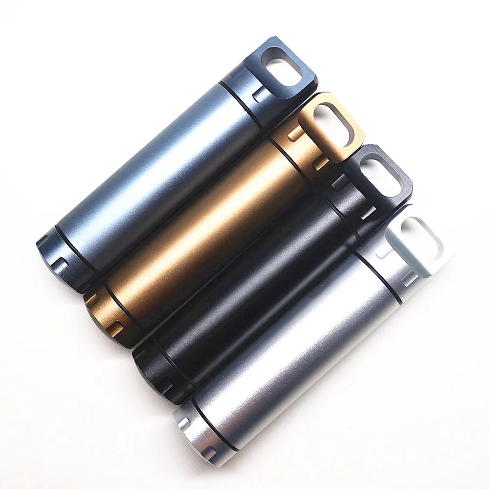 Emergency Capsule Bottle Seal Capsule Bottle Outdoor Equipment Sealed Tank Aluminum Alloy Gold Waterproof Canister Container
Emergency Capsule Bottle Seal Capsule Bottle Outdoor Equipment Sealed Tank Aluminum Alloy Gold Waterproof Canister Container