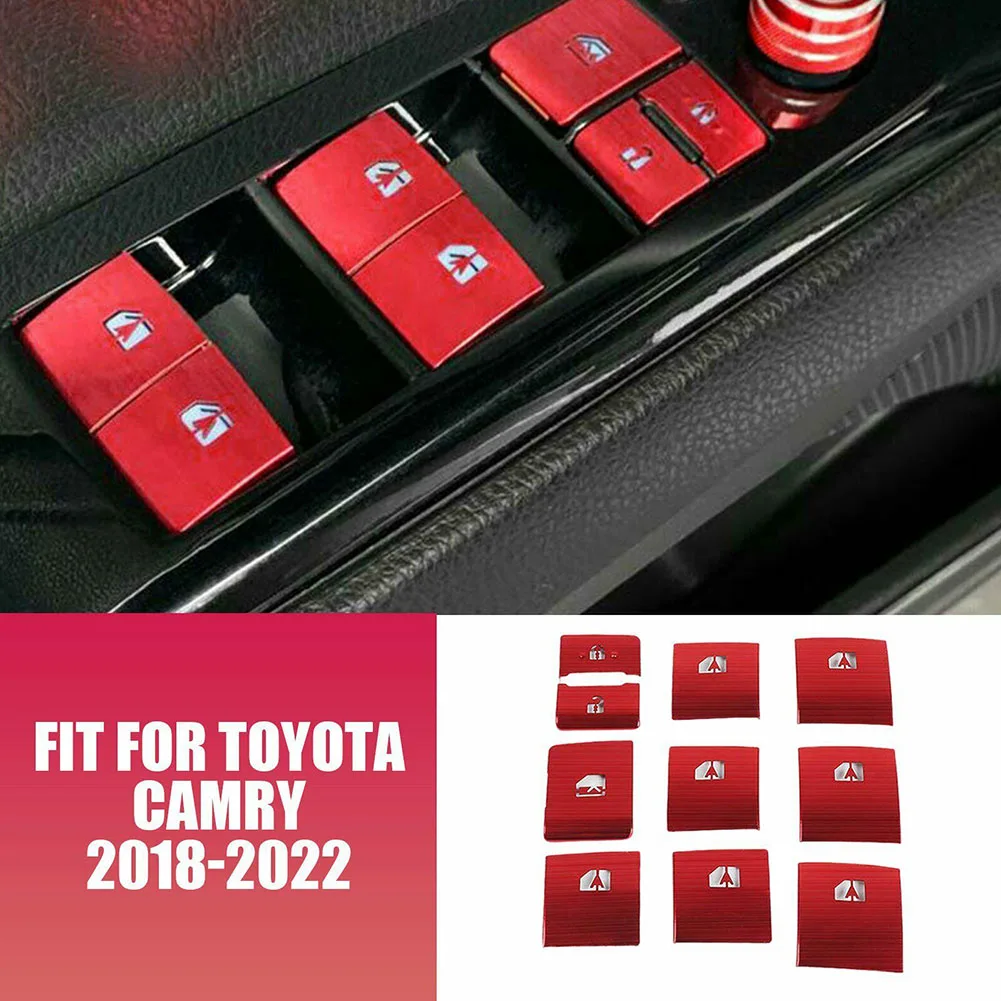 10Pcs Red Aluminum Alloy Sticker Trim Windo Lift Panel Switch Sticker Trim For Toyota C Amry 2018-2022
10Pcs Red Aluminum Alloy Sticker Trim Windo Lift Panel Switch Sticker Trim For Toyota C Amry 2018-2022