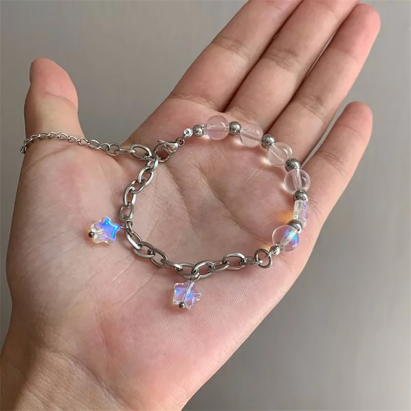 Shiny blue star bead charm bracelet, Y2k bead chain bracelet, Bracelet for summer, Beaded bracelet, gift, gift for her
Shiny blue star bead charm bracelet, Y2k bead chain bracelet, Bracelet for summer, Beaded bracelet, gift, gift for her