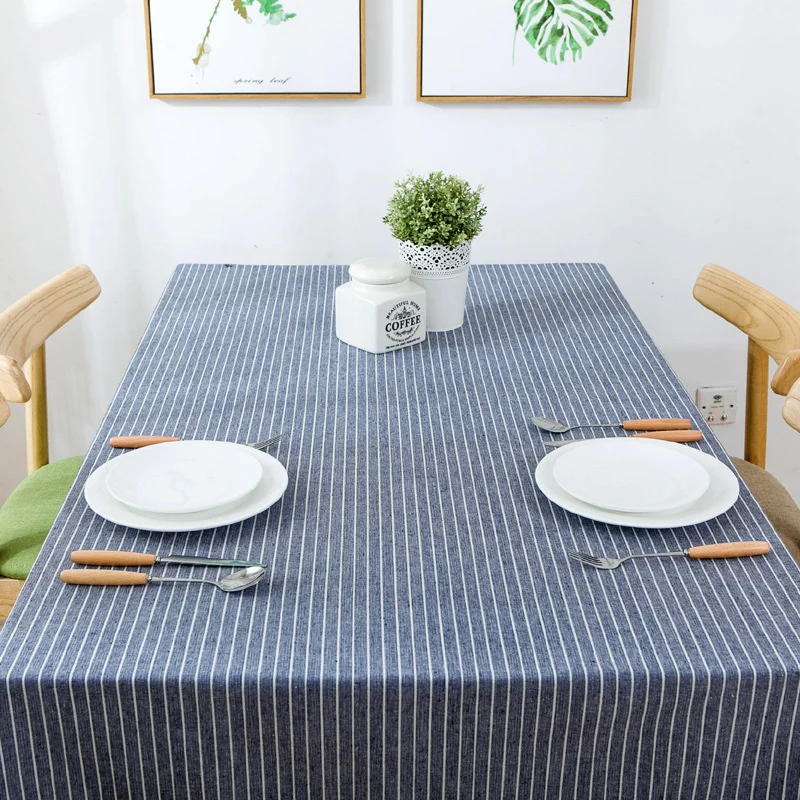 Japanese Style Contracted Stripe Dirty-proof Home Use Outdoor Picnic Table Cloth Modern Contracted Cotton Linen Table Cloth
Japanese Style Contracted Stripe Dirty-proof Home Use Outdoor Picnic Table Cloth Modern Contracted Cotton Linen Table Cloth
