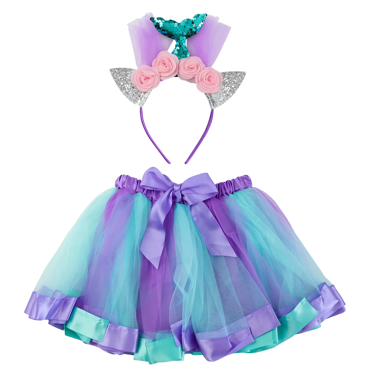 Tulle Tutu Skirt and Headband Set Beautiful Fashion Elegant Mermaid Clothing for Kids Teens Girls
Tulle Tutu Skirt and Headband Set Beautiful Fashion Elegant Mermaid Clothing for Kids Teens Girls