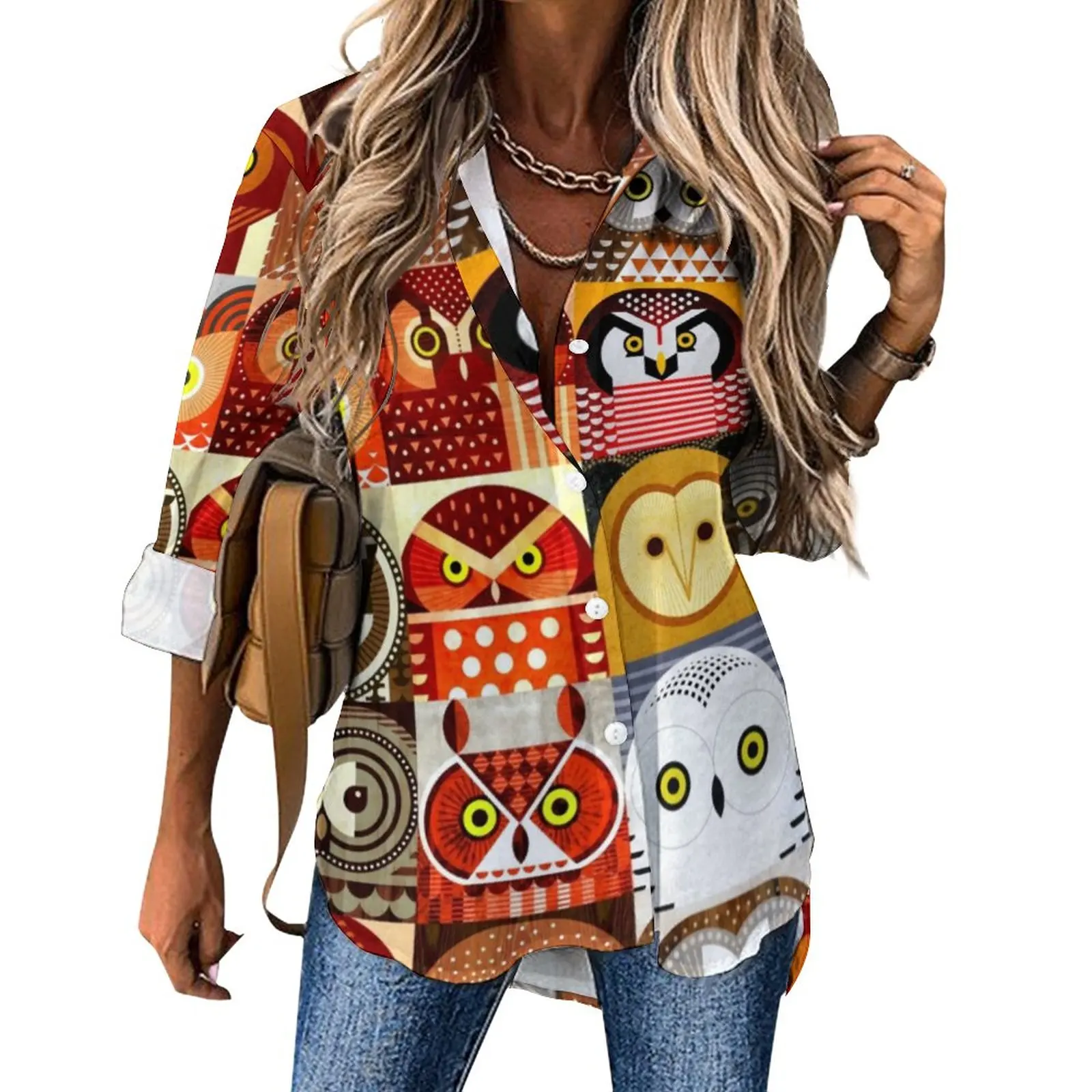 North American Owl Blouse Cool Birds Print Kawaii Casual Blouses Womens Streetwear Shirt Spring Long Sleeve Oversized Top
North American Owl Blouse Cool Birds Print Kawaii Casual Blouses Womens Streetwear Shirt Spring Long Sleeve Oversized Top