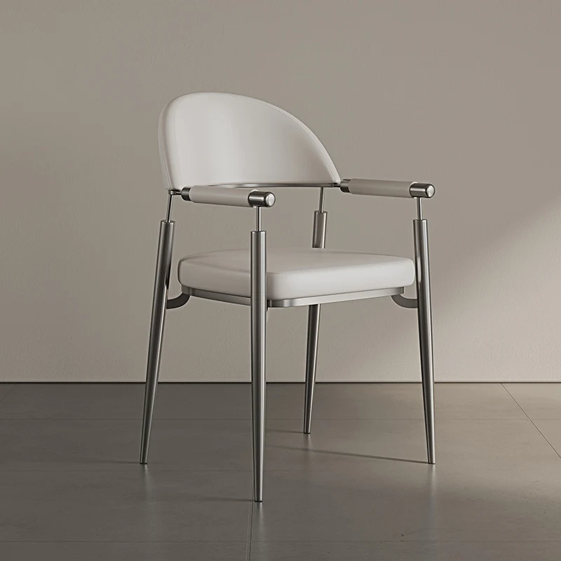 Nordic Leather Dining Chairs With Armrest Luxury Unique Lounge Dining Chairs Metal Legs Living Room Cadeira Outdoor Furniture
Nordic Leather Dining Chairs With Armrest Luxury Unique Lounge Dining Chairs Metal Legs Living Room Cadeira Outdoor Furniture