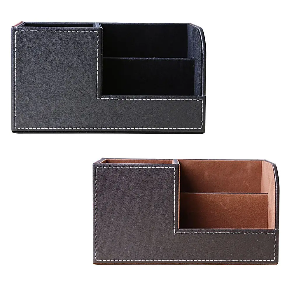 PU Leather Desk Stationery Box Organizer, Office Desktop Organizer With 3 Divided Storage Compartments For Storing Pen/ Remote C
PU Leather Desk Stationery Box Organizer, Office Desktop Organizer With 3 Divided Storage Compartments For Storing Pen/ Remote C