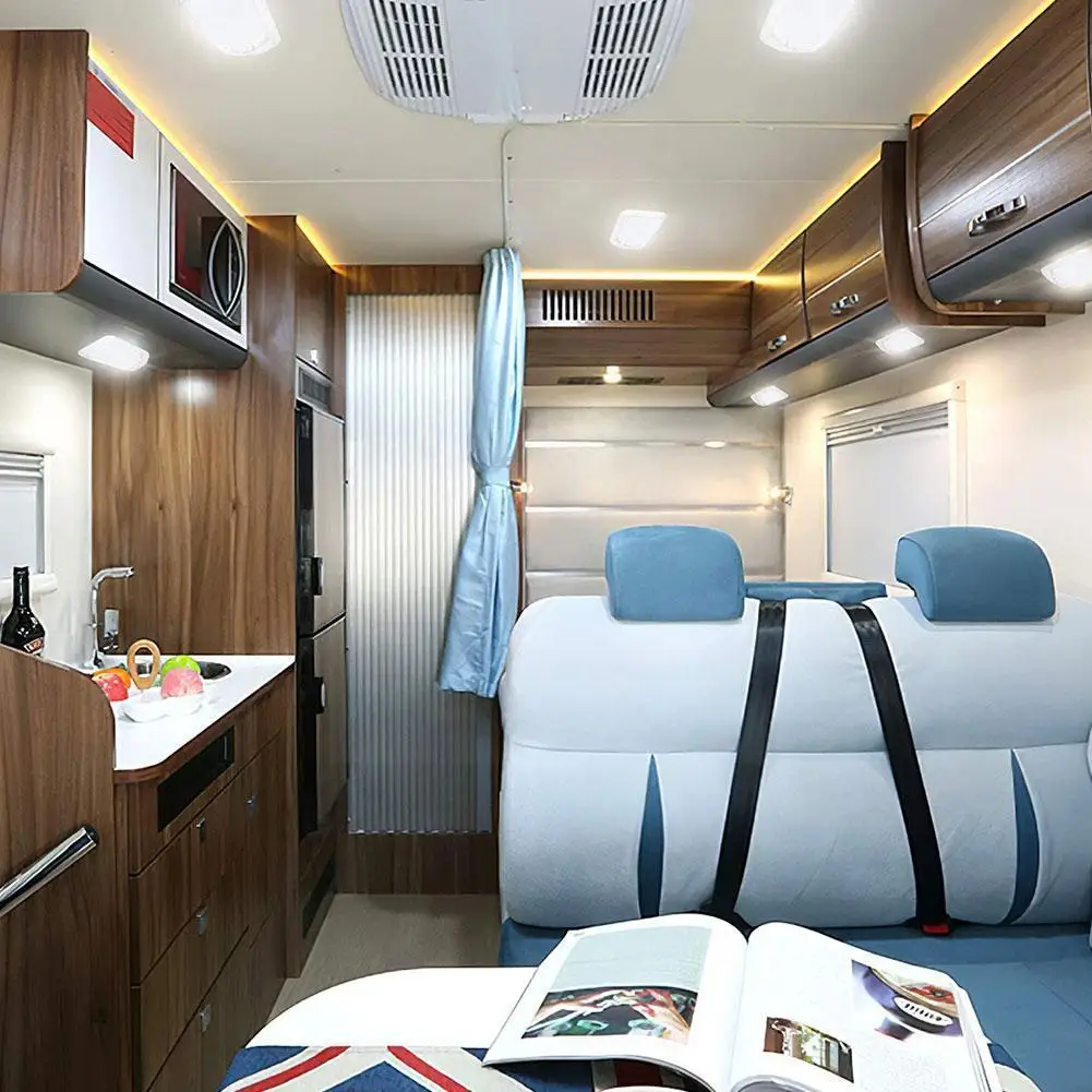 New RV Interior Led Ceiling Light Boat Camper Trailer Switch Single 280LM 4000-6500K White With Dome 12v Fixture Truck ON/O K4P4
New RV Interior Led Ceiling Light Boat Camper Trailer Switch Single 280LM 4000-6500K White With Dome 12v Fixture Truck ON/O K4P4