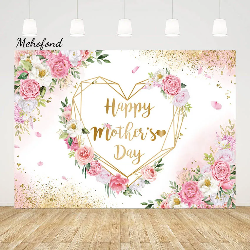 Mehofond Mother's Day Photography Backdrop Bithday Golden Glitter Background Mother Women's Day Pink Flowers Decor Photo Studio
Mehofond Mother's Day Photography Backdrop Bithday Golden Glitter Background Mother Women's Day Pink Flowers Decor Photo Studio