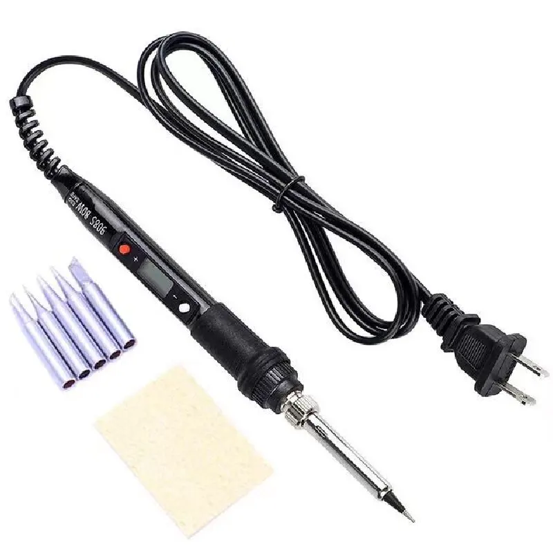 Digital display soldering iron 110V 80W LCD electric soldering iron 908S adjustable temperature welding tool set F25
Digital display soldering iron 110V 80W LCD electric soldering iron 908S adjustable temperature welding tool set F25