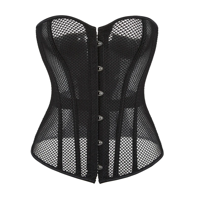 Black Women's Mesh Overbust Corset 12 Plastic Boned Slimming Fit See Through Bustiers Tops Body Shaper Lingerie Plus Size S-6XL
Black Women's Mesh Overbust Corset 12 Plastic Boned Slimming Fit See Through Bustiers Tops Body Shaper Lingerie Plus Size S-6XL
