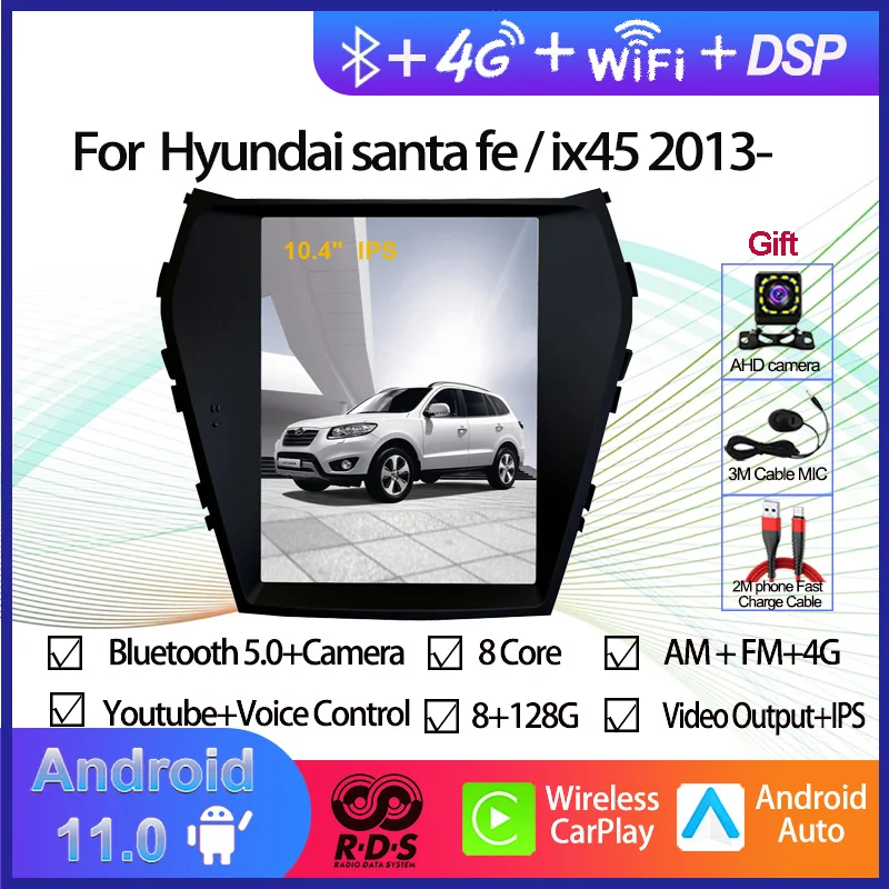 Android 11Car GPS Navigation Multimedia Player Tesla Style Vertical Screen for Hyundai santa FE/IX45 2013- 2021Auto Radio Stereo
Android 11Car GPS Navigation Multimedia Player Tesla Style Vertical Screen for Hyundai santa FE/IX45 2013- 2021Auto Radio Stereo