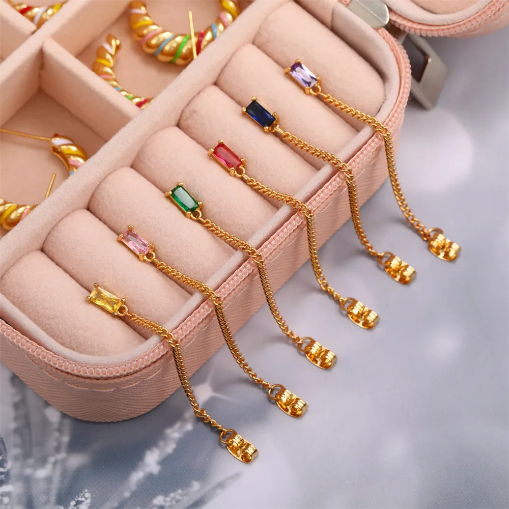 2022 New Ins Geometric Rectangular Zircon Chain Copper Plated Gold Butterfly Buckle Earring Stud for Women Girl Party Jewelry
2022 New Ins Geometric Rectangular Zircon Chain Copper Plated Gold Butterfly Buckle Earring Stud for Women Girl Party Jewelry