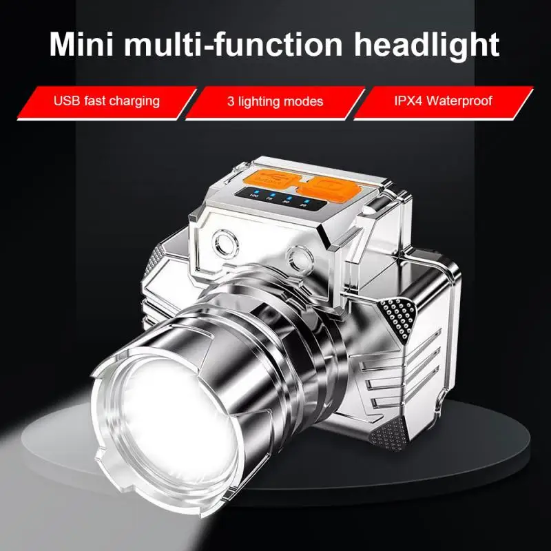 Flashlight High Beam Led Portable Usb Rechargeable Head-mounted Camping Supplies Headlamp White Light Waterproof Camping Lantern
Flashlight High Beam Led Portable Usb Rechargeable Head-mounted Camping Supplies Headlamp White Light Waterproof Camping Lantern