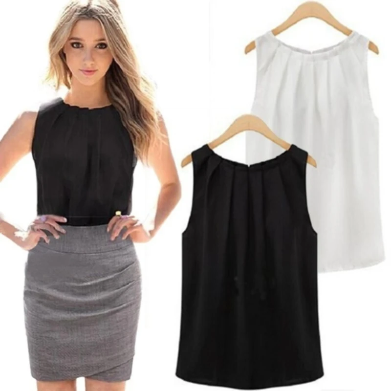 Blouse Women 2022 New Summer Blouse Fashion Sleeveless Round Neck Chiffon Blouse Cheap Cloth Korean Vestidos
Blouse Women 2022 New Summer Blouse Fashion Sleeveless Round Neck Chiffon Blouse Cheap Cloth Korean Vestidos