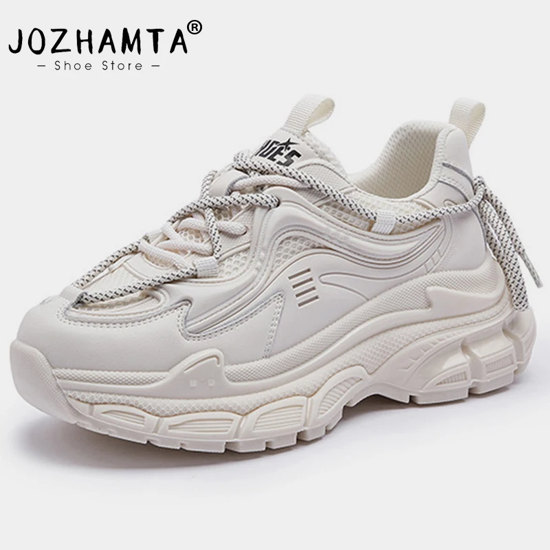 Кроссовки JOZHAMTA женские из натуральной кожи, повседневные сникерсы на платформе, дышащие прогулочные, уютная модная обувь для студенток, Раз...
Кроссовки JOZHAMTA женские из натуральной кожи, повседневные сникерсы на платформе, дышащие прогулочные, уютная модная обувь для студенток, Раз...