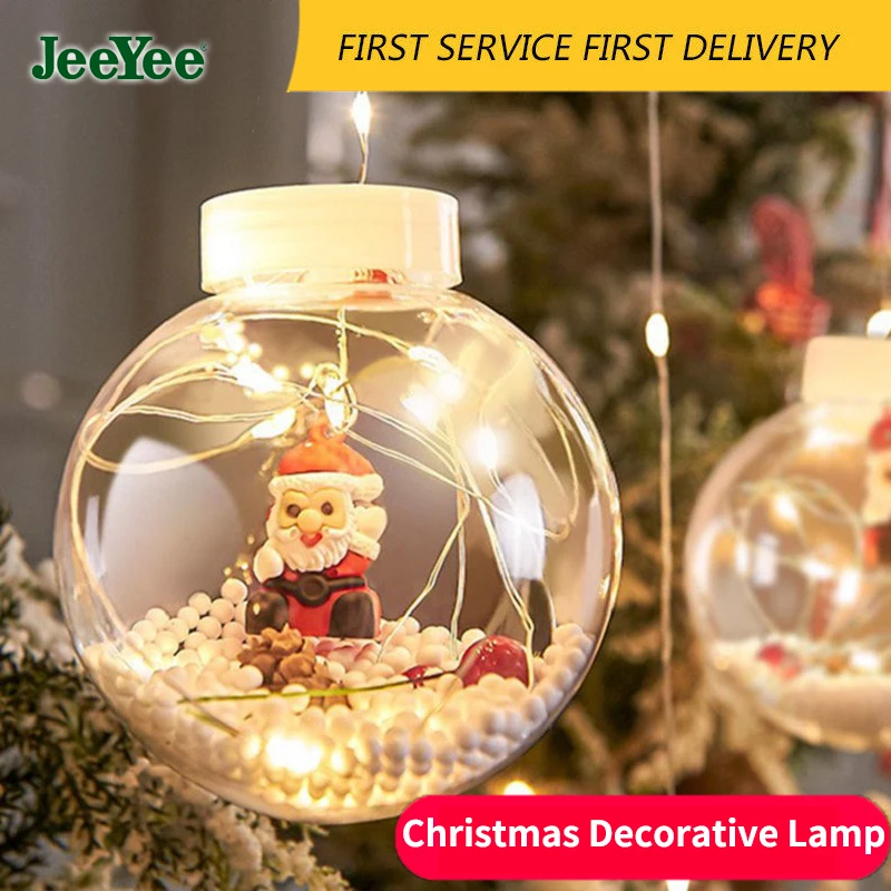 Фото JEEYEE Рождественская светодиодная Праздничная декоративная лампа с шариком