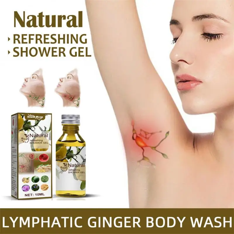 10ML Lymphatic Drainage Herb Shower Gel 10ml Weight Loss Ginger Body Wash Natural Ginger Shower Oil For Neck Armpit Skin Care
10ML Lymphatic Drainage Herb Shower Gel 10ml Weight Loss Ginger Body Wash Natural Ginger Shower Oil For Neck Armpit Skin Care